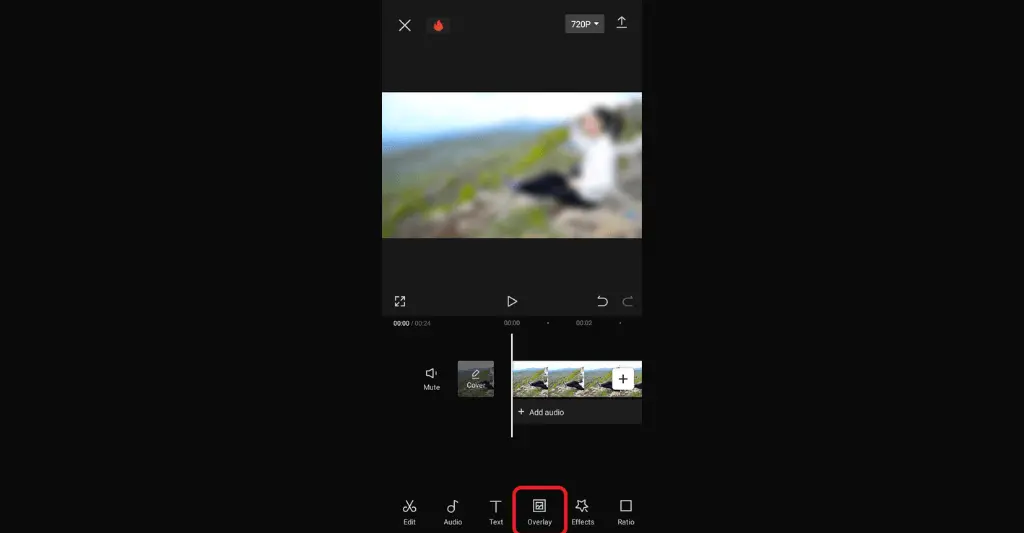 Tap on the overlay option