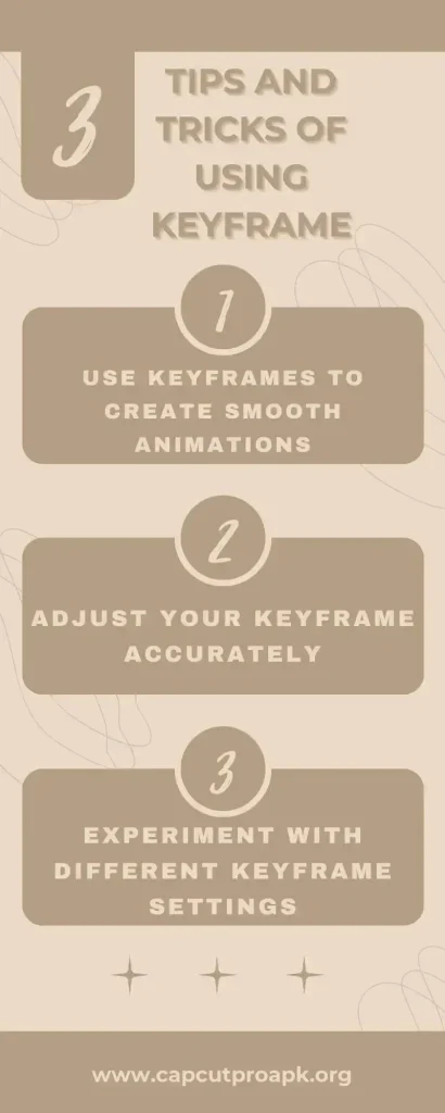 Tips and tricks of using keyframes accurately